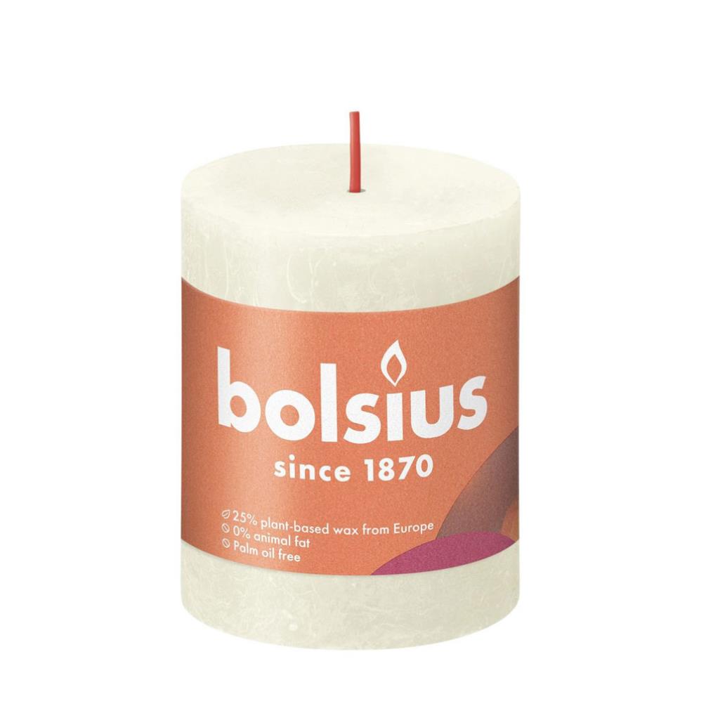 Bolsius Soft & Pearl Rustic Shine Pillar Candle 8cm x 7cm £4.04